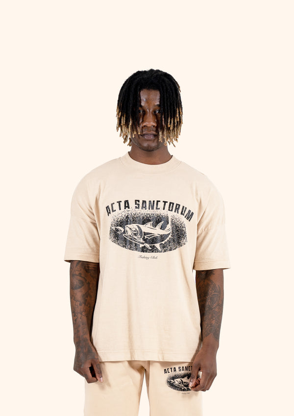 ACTA SANCTORUM FISHING CLUB T-SHIRT SAND