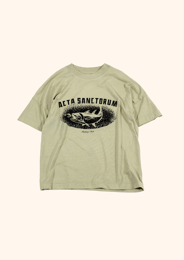 ACTA SANCTORUM FISHING CLUB T-SHIRT WASHED OLIVE